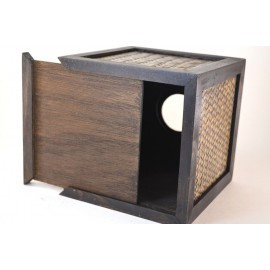 Ratanový BOX na servítky kocka